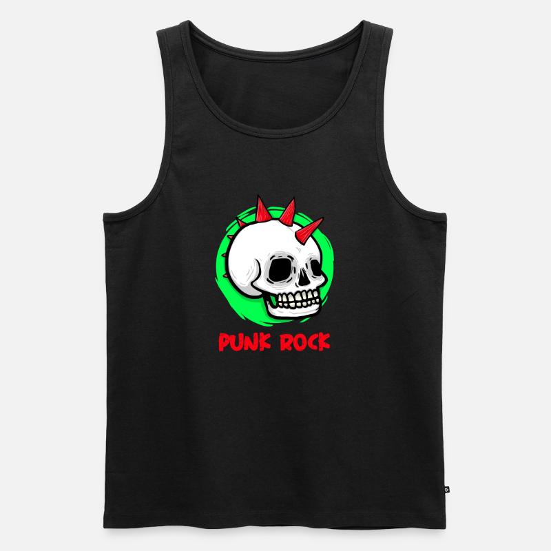 Punk Rock - Männer Premium Bio Tank Top - Schwarz