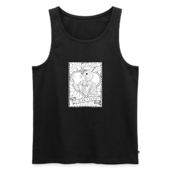 Magical Fantasy Rabbit & Timepiece Zitat - Männer Premium Bio Tank Top - Schwarz - Vorne - Michal (187cm)