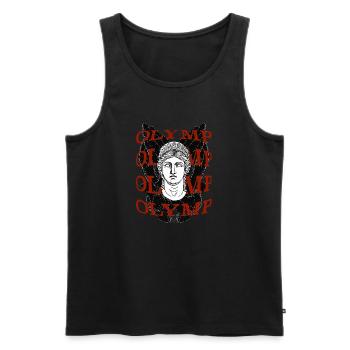Olympus - Men's Premium Organic Tank Top - black - Front - Michal (187cm)