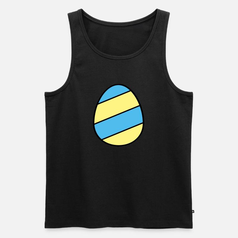 Easter egg striped - Men's Premium Organic Tank Top - black