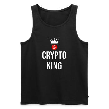 Bitcoin Trading Crypto Stocks - Débardeur bio Premium Homme - noir - Devant - Michal (187cm)
