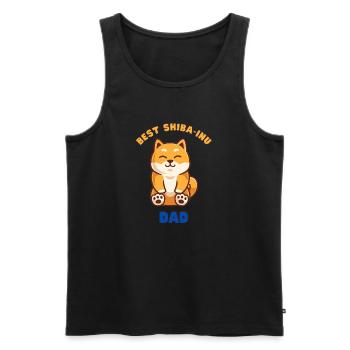 Bester Shiba inu Dad - Männer Premium Bio Tank Top - Schwarz - Vorne - Michal (187cm)