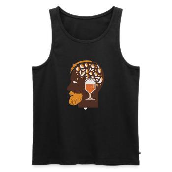 Amateurs de bière - bière artisanale à l’ - Débardeur bio Premium Homme - noir - Devant - Michal (187cm)