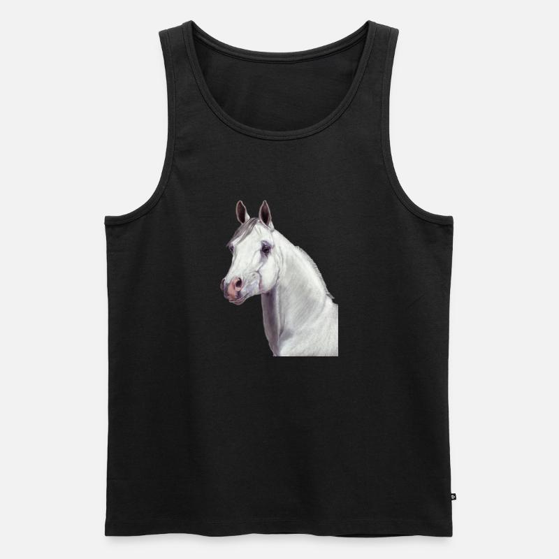 Arabisches Pferd - Männer Premium Bio Tank Top - Schwarz