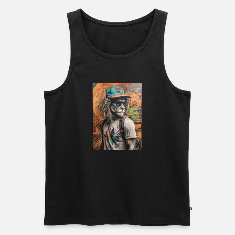 Tierischer Stil - Männer Premium Bio Tank Top - Schwarz