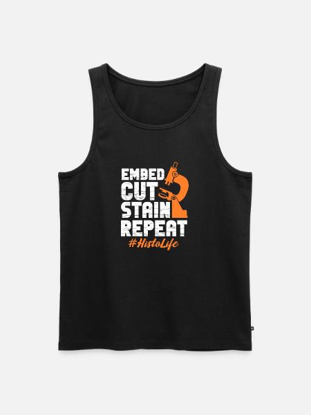 Embed Cut Stain Repeat - Men's Premium Organic Tank Top - black