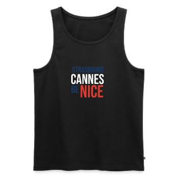 Strassburger Sprichwort Strassburg - Männer Premium Bio Tank Top - Schwarz - Vorne - AI Model Male 178 light (178cm)