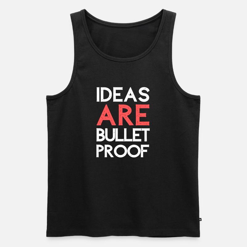 Ideen sind kugelsicher - Männer Premium Bio Tank Top - Schwarz