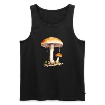 champignon - Débardeur bio Premium Homme - noir - Devant - Michal (187cm)
