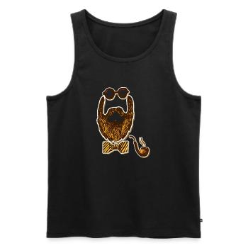 Men with Beard - Männer Premium Bio Tank Top - Schwarz - Vorne - Michal (187cm)