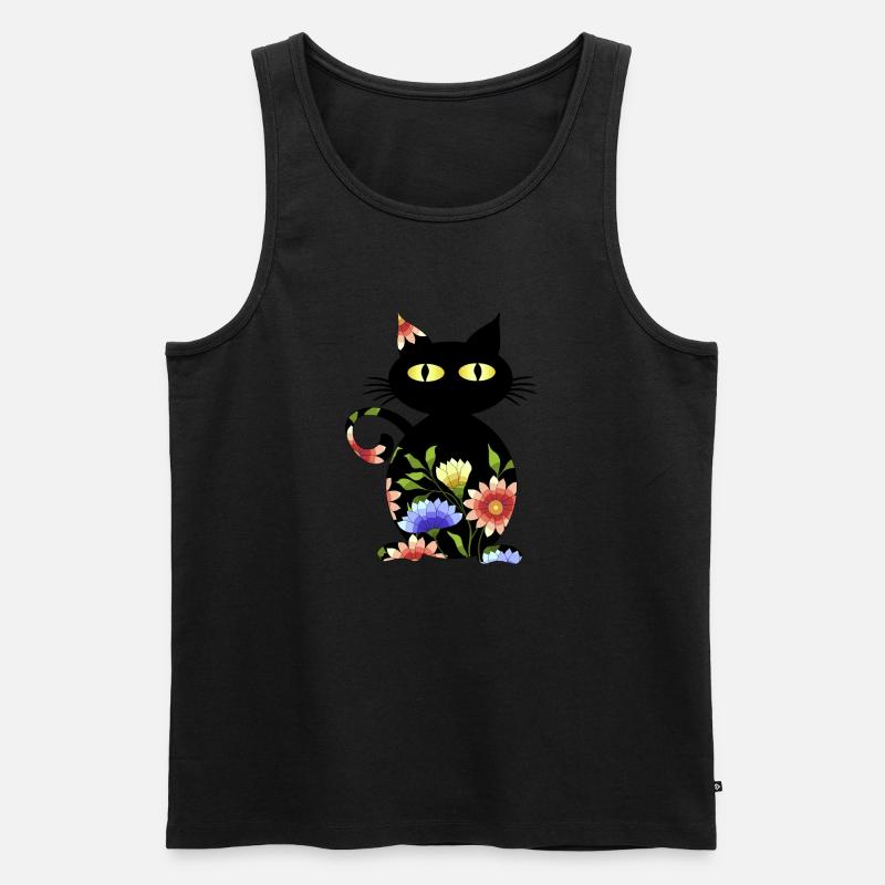 Katze - Männer Premium Bio Tank Top - Schwarz