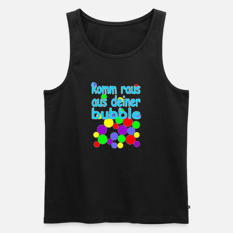 bubble deutsche Version Nr.2 - Männer Premium Bio Tank Top - Schwarz