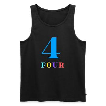 Four-4e anniversaire - Débardeur bio Premium Homme - noir - Devant - Michal (187cm)
