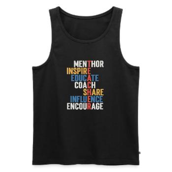 Teacher - Débardeur bio Premium Homme - noir - Devant - Michal (187cm)