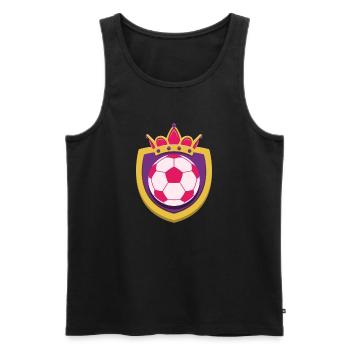 Armoiries du roi du football - Débardeur bio Premium Homme - noir - Devant - AI Model Male 178 light (178cm)