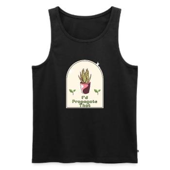 « Je propagerais ça » - Gardener’s Humor Indoor - Débardeur bio Premium Homme - noir - Devant - Michal (187cm)