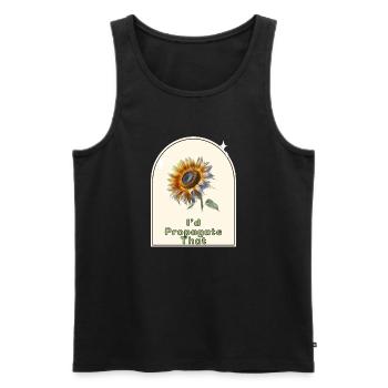 « Je propagerais ça » - Gardener’s Humor Indoor - Débardeur bio Premium Homme - noir - Devant - AI Model Male 178 light (178cm)