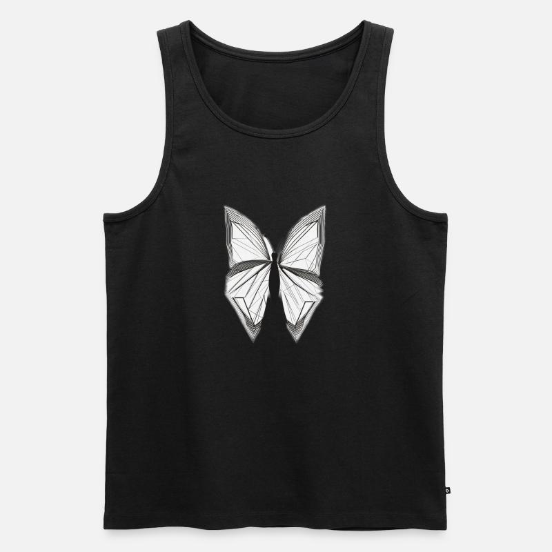 Schmetterling - Männer Premium Bio Tank Top - Schwarz