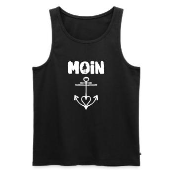Anker Projekt Offshore moin seagull - Männer Premium Bio Tank Top - Schwarz - Vorne - AI Model Male 178 light (178cm)