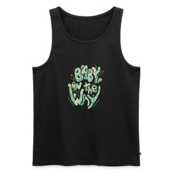 Süßer Spruch Baby on the Way für schwangere - Männer Premium Bio Tank Top - Schwarz - Vorne - AI Model Male 178 light (178cm)