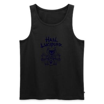 Grêle Lucipurr Heavy Metal Satan Drums - Débardeur bio Premium Homme - noir - Devant - Michal (187cm)