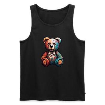 Teddybär / Kuscheltier / Stofftier / Geschenkidee - Männer Premium Bio Tank Top - Schwarz - Vorne - AI Model Male 178 light (178cm)