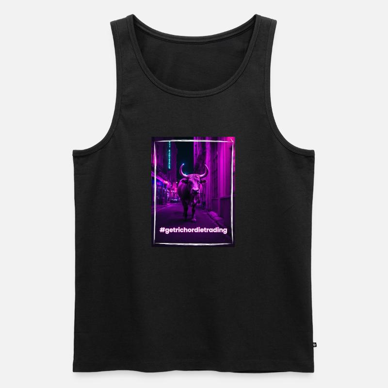 Crypto Bull - Männer Premium Bio Tank Top - Schwarz