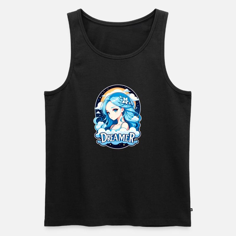 Träumer - Träumer - Träumer - Traum - Träumerei - Männer Premium Bio Tank Top - Schwarz