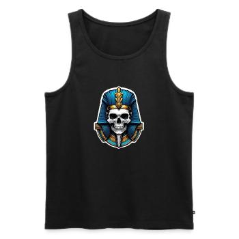 Pharaoh- Mummy - Egypt - Men's Premium Organic Tank Top - black - Front - AI Model Male 178 light (178cm)