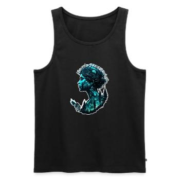 Silhouette / Forest / Portrait / Trees / Person - Men's Premium Organic Tank Top - black - Front - Michal (187cm)