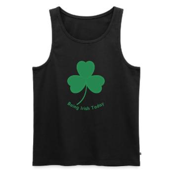 Being Irish - Men's Premium Organic Tank Top - black - Front - AI Model Male 178 light (178cm)