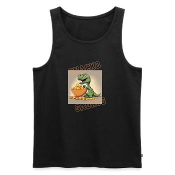 Dinosaurier - Männer Premium Bio Tank Top - Schwarz - Vorne - AI Model Male 178 light (178cm)