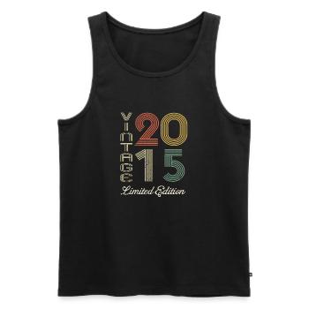 2015 Geburtstag Geboren im Jahr 2015 Vintage Retro. Editio - Männer Premium Bio Tank Top - Schwarz - Vorne - AI Model Male 178 light (178cm)