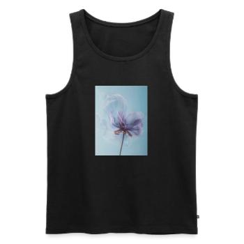 Poster ICM Flower 3 - Männer Premium Bio Tank Top - Schwarz - Vorne - AI Model Male 178 light (178cm)