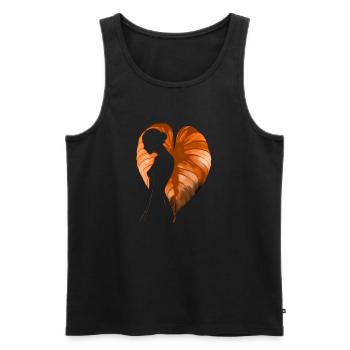 Flowers Women girl fashion design art female style - Men's Premium Organic Tank Top - black - Front - Michal (187cm)