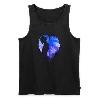 Flowers Women girl fashion design art female style - Men's Premium Organic Tank Top - black - Front - Michal (187cm)