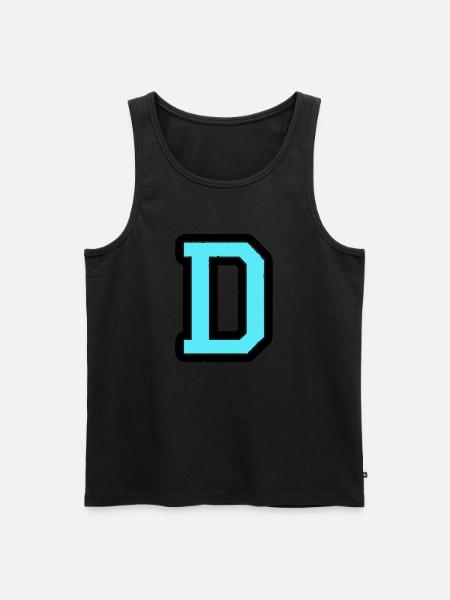 Lettre D - Débardeur bio Premium Homme - noir