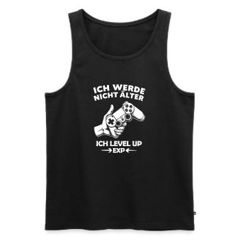 Gamer Level up - Geburtstag Zocken - Männer Premium Bio Tank Top - Schwarz - Vorne - Michal (187cm)