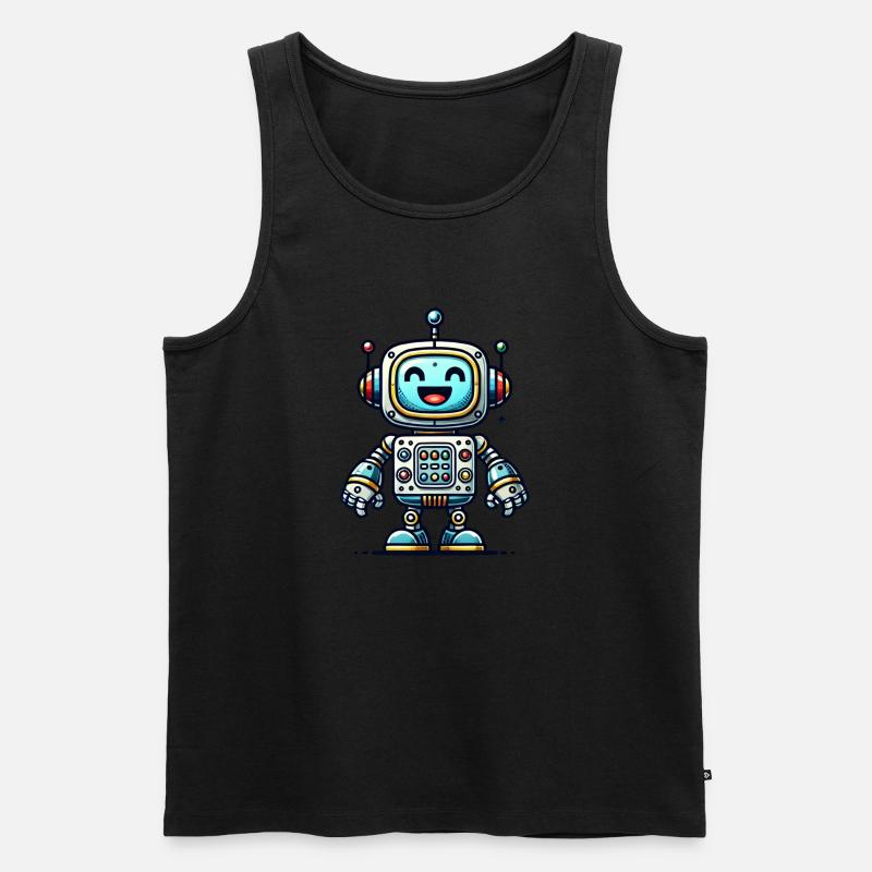 Robo Joy - Männer Premium Bio Tank Top - Schwarz