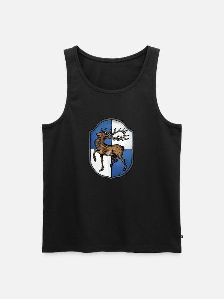 Våbenskjold Hirsch - Herre Premium økologisk tanktop - sort