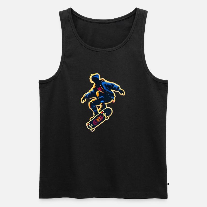 WILDER GEIST - Männer Premium Bio Tank Top - Schwarz