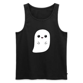 cute ghost - Men's Premium Organic Tank Top - black - Front - AI Model Male 178 light (178cm)
