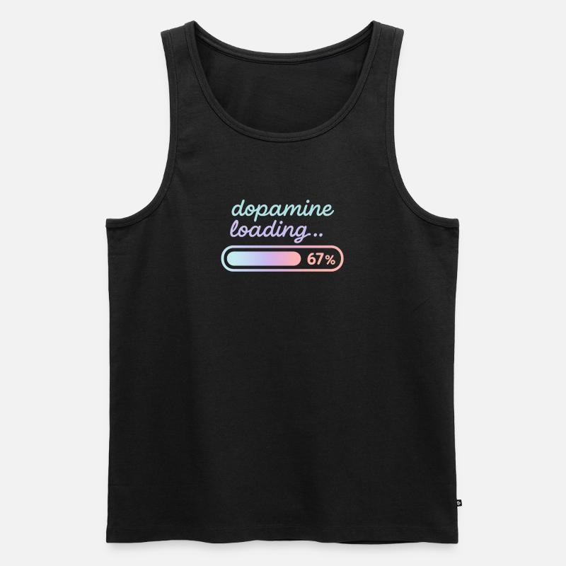 Dopamine Loading Pastel Gradient - Men's Premium Organic Tank Top - black