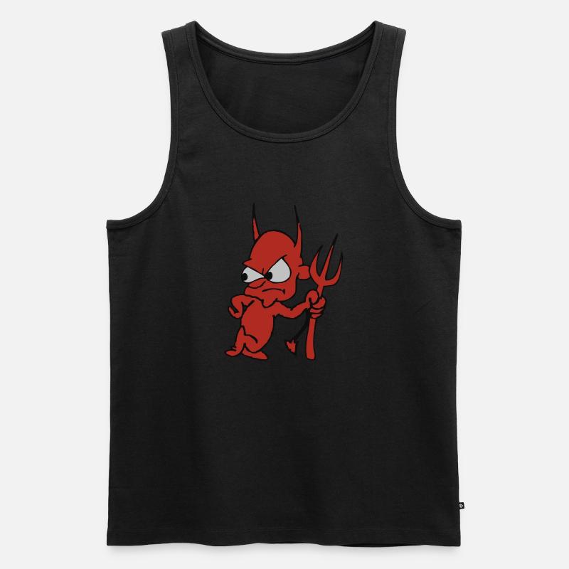Teufel - Männer Premium Bio Tank Top - Schwarz