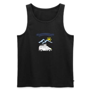 motorhome is calling - Männer Premium Bio Tank Top - Schwarz - Vorne - AI Model Male 178 light (178cm)