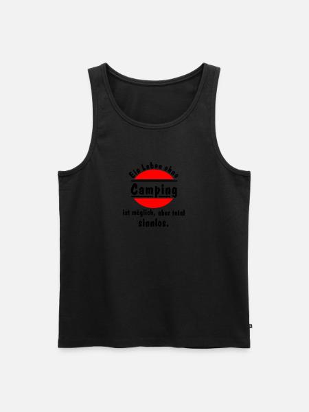 leben ohne camping - Männer Premium Bio Tank Top - Schwarz