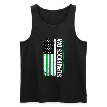 St Paddys St Patricksday Fête de la St Patrick - Débardeur bio Premium Homme - noir - Devant - Michal (187cm)