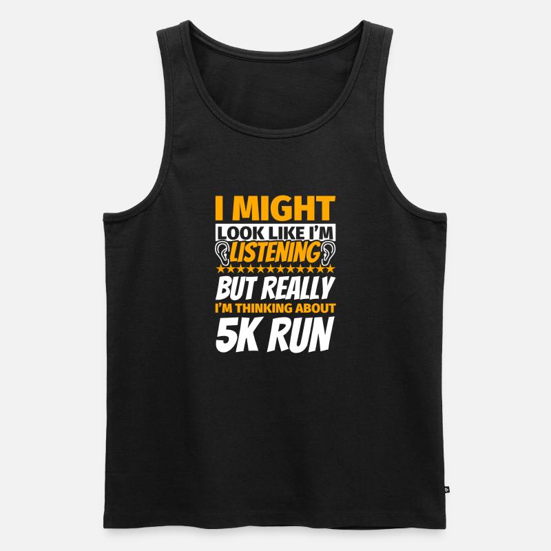 5K Run Fun Gift - Men's Premium Organic Tank Top - black