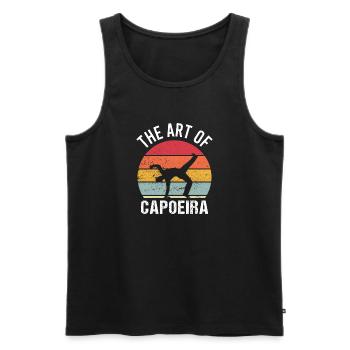 Capoeira – Martial Art Vintage Combat Sprüche - Männer Premium Bio Tank Top - Schwarz - Vorne - Michal (187cm)