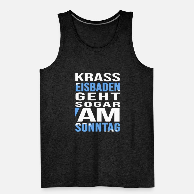 krasser eisbader eiskalt sonntag eisbaden kneipp Männer Premium Bio Tank Top